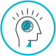 GLSEN's learn icon. A drawing of a person with their brain thinking.